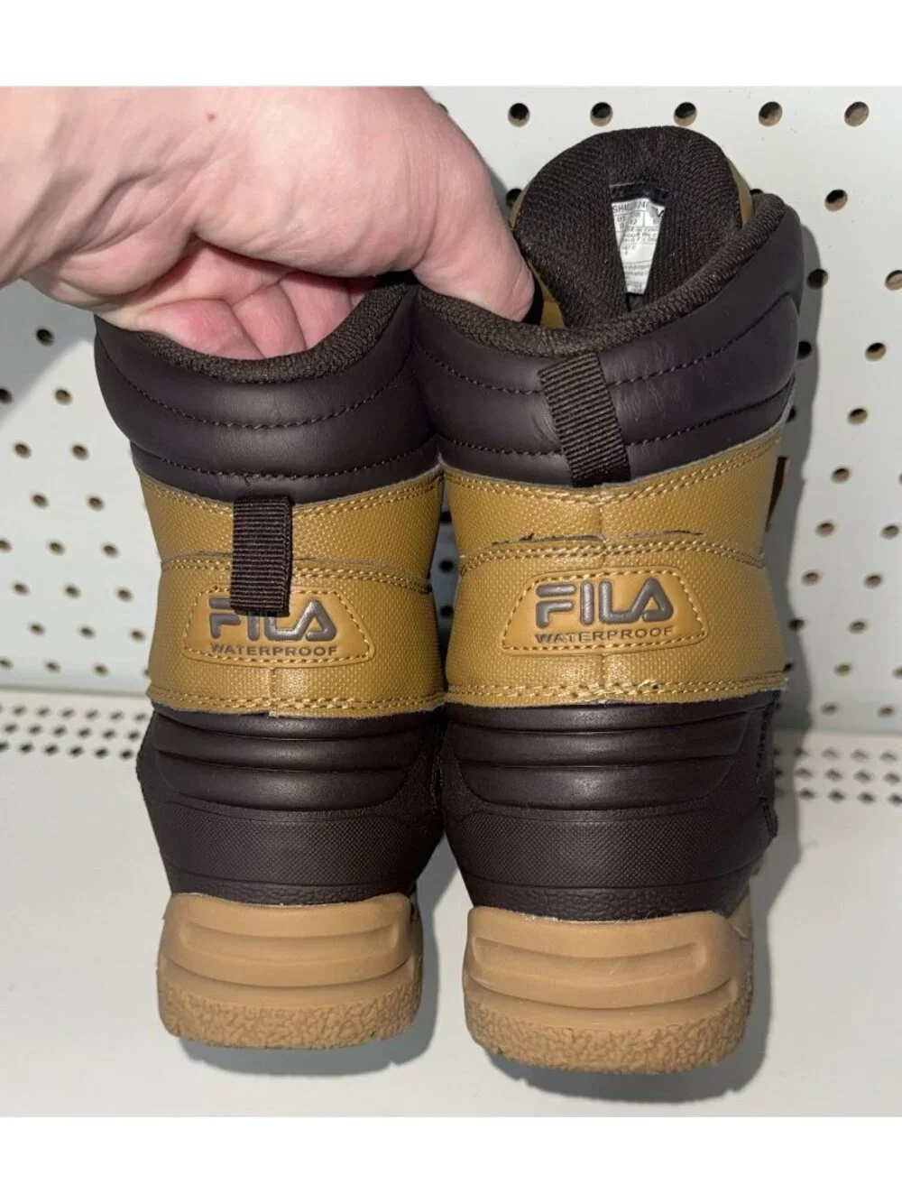 FILA Weathertech Extreme Mens Lace Up Lifestyle Boots Size 9 Tan Brown